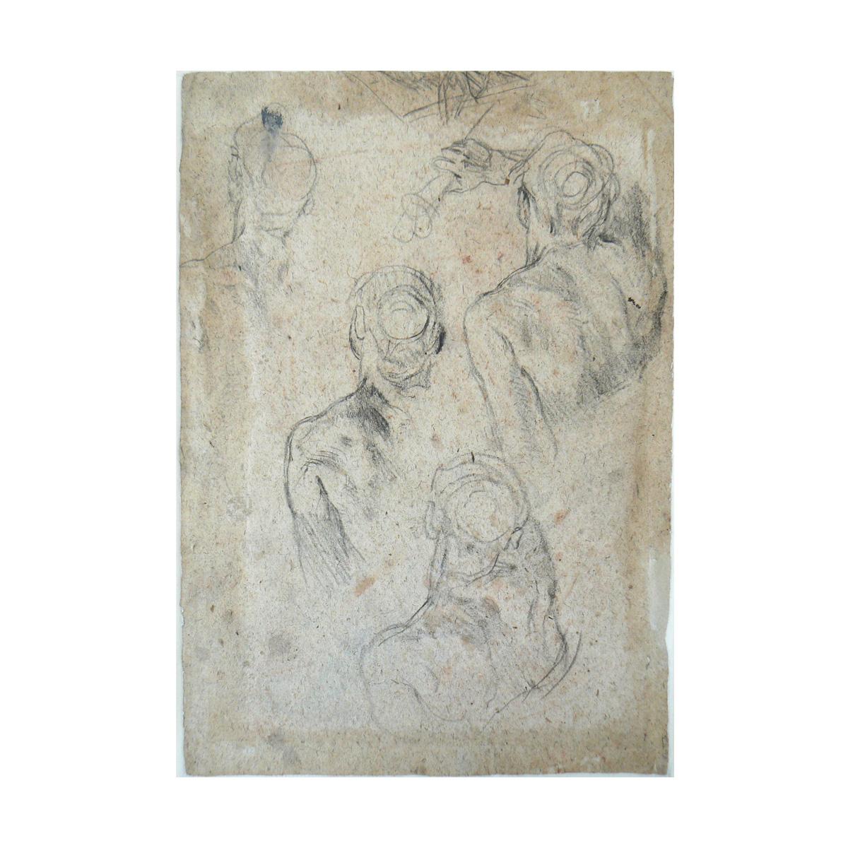 Italian Double-Sided Drawing by Baldassare Franceschini, Called Il Volterrano For Sale