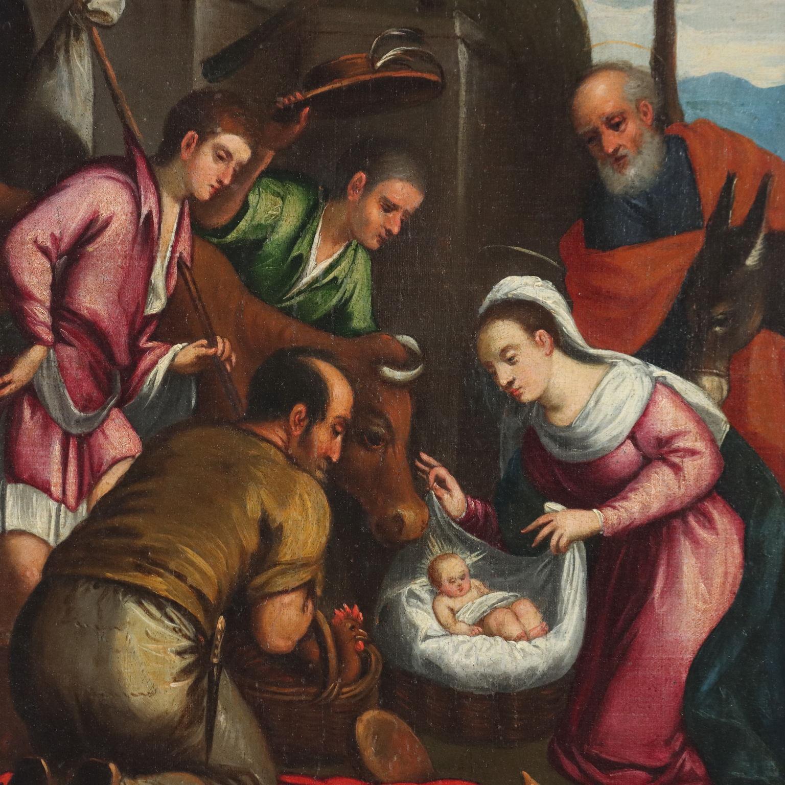Adorazione dei Pastori, 1620 ca. - Painting Altro stile artistico di Baldassarre d'Anna