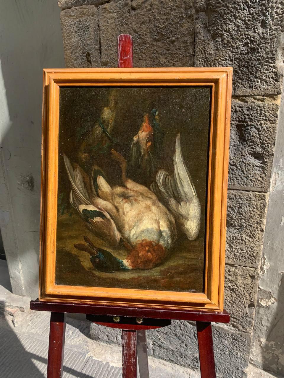 Trofeo de caza con ánade azulón - Círculo de Baldassarre De Caro en venta 11