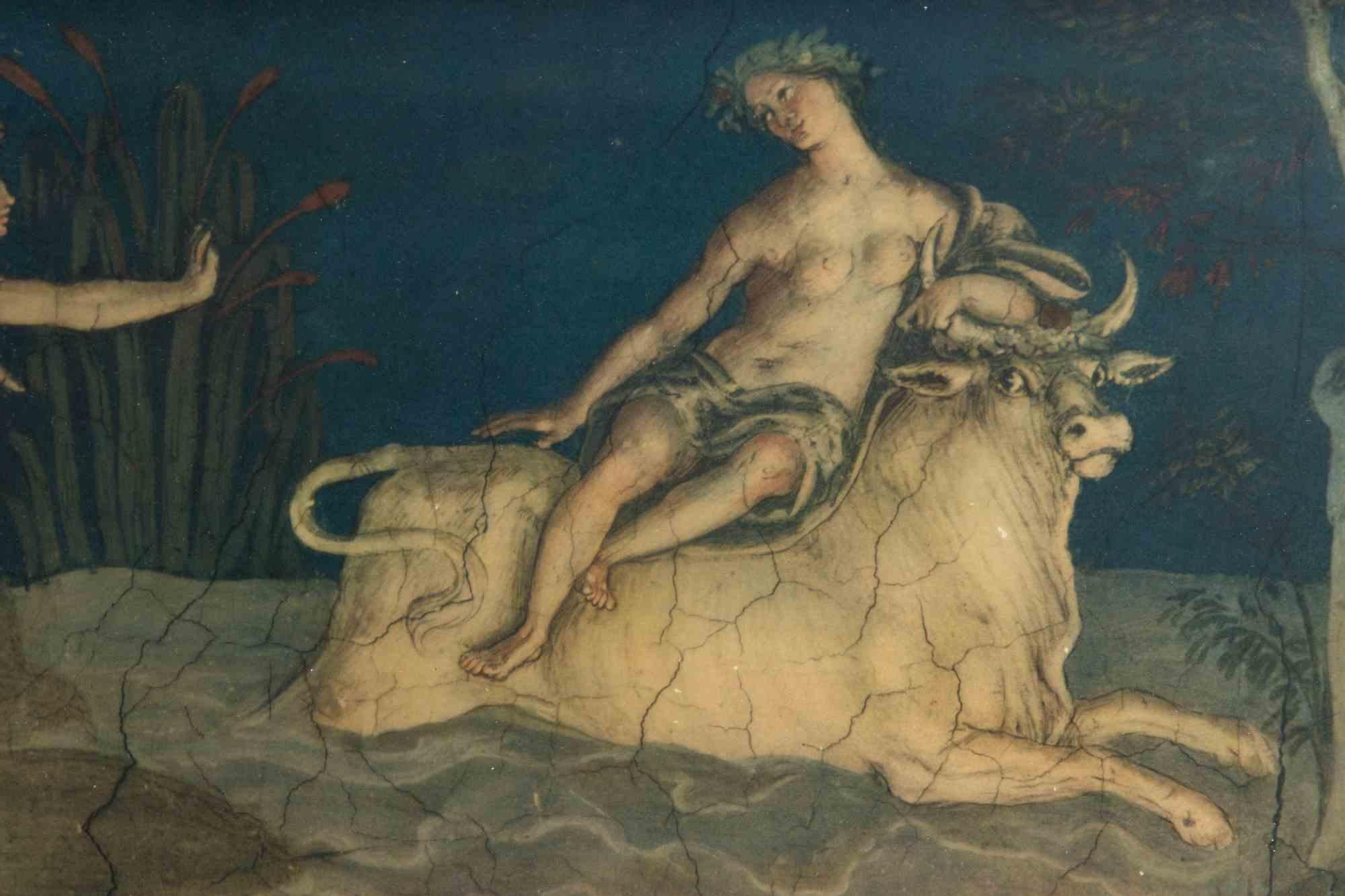 Neoclassical Scene - Lithograph after Baldassarre Peruzzi - Early 20th Century For Sale 3