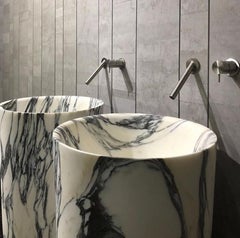 "Balde Colonna" Freestanding Sink Made of Marble Customizable by Pibamarmi