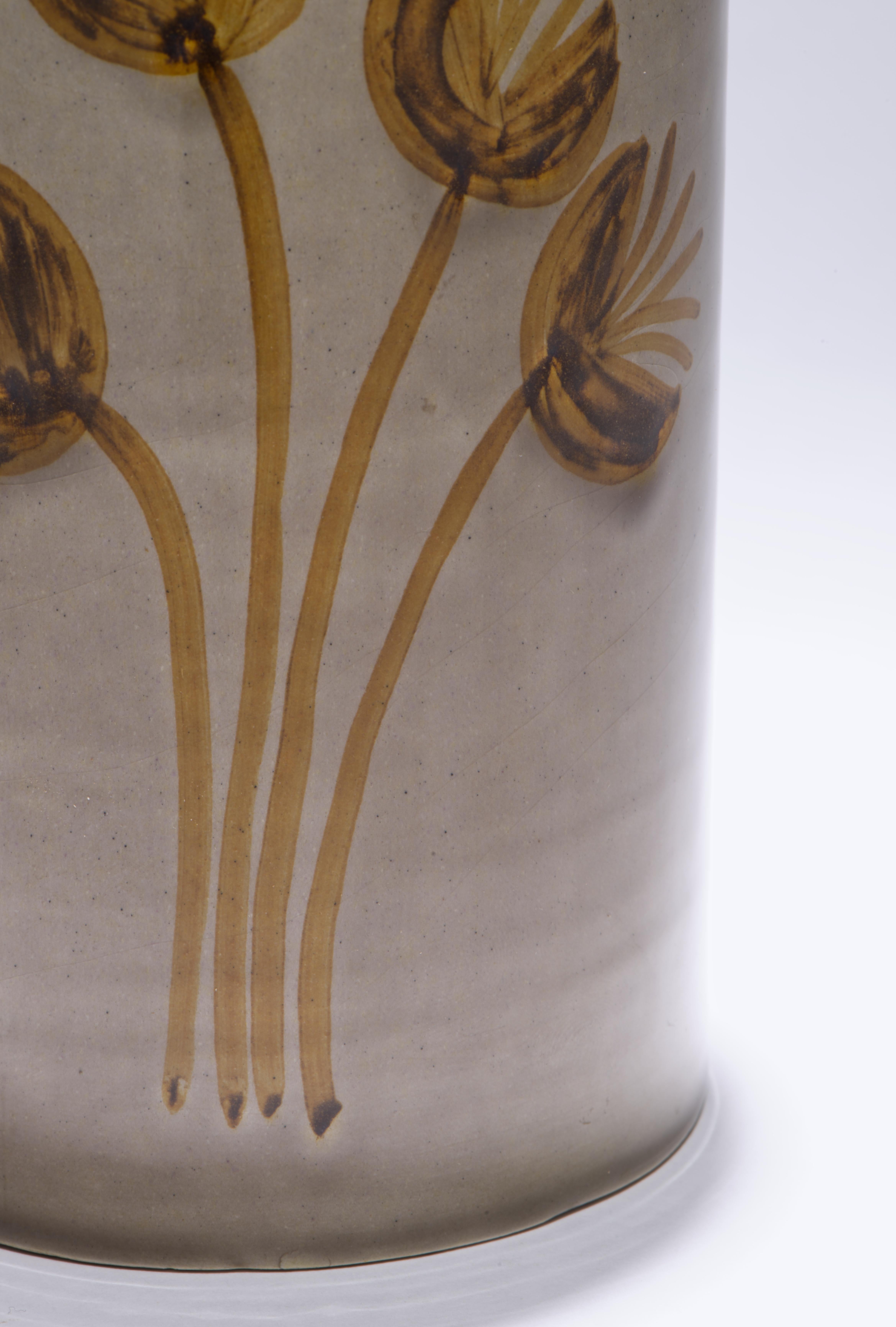 Vaso a cilindro in maiolica Baldelli for Raymor, Mid Century Modern 1960s in vendita 2