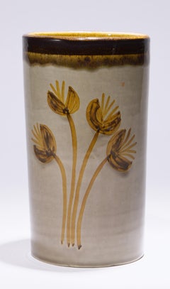 Baldelli for Raymor Majolica Cylinder Vase, Mid Century Modern 1960s