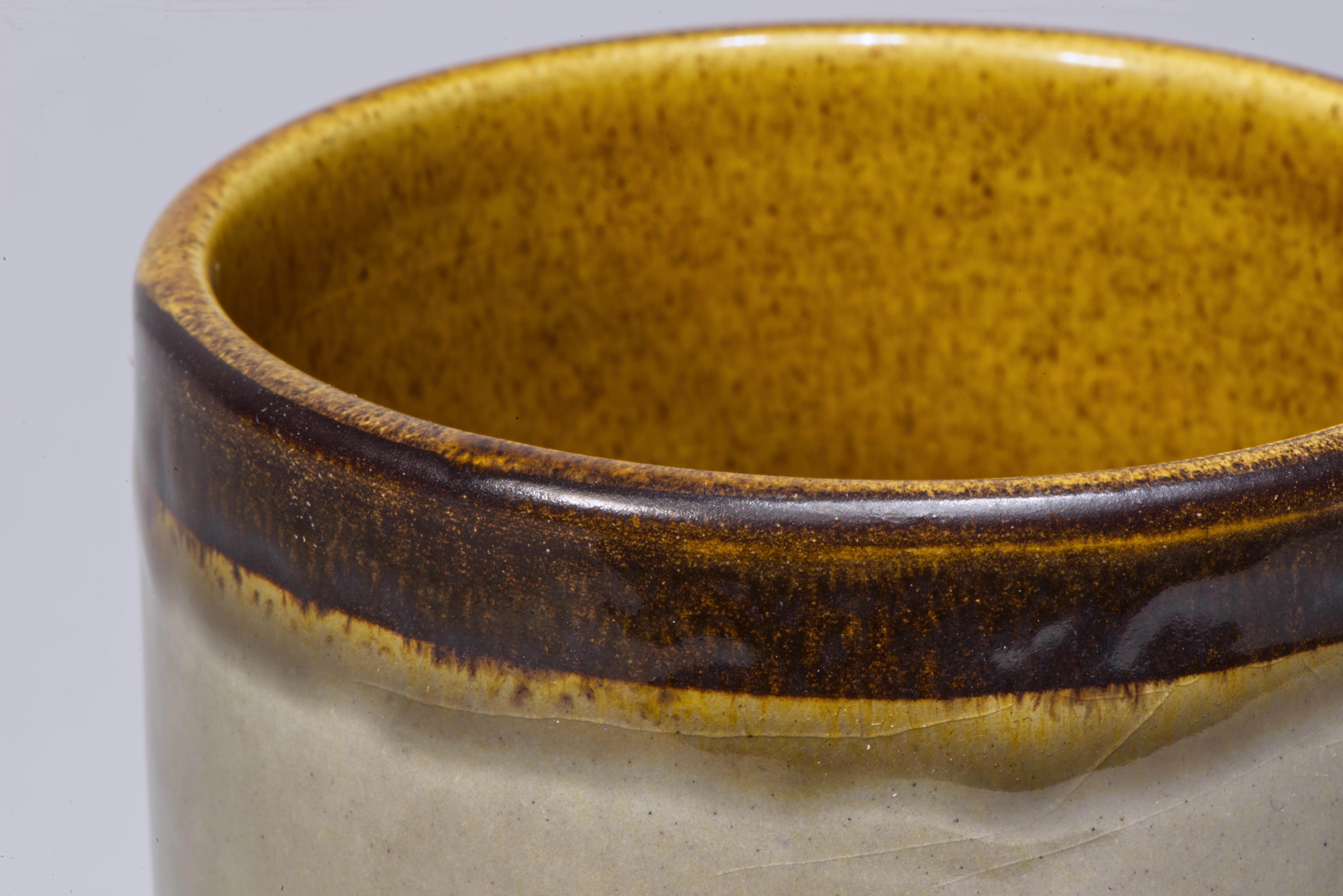 Smaltato Vaso a cilindro in maiolica Baldelli for Raymor, Mid Century Modern 1960s in vendita