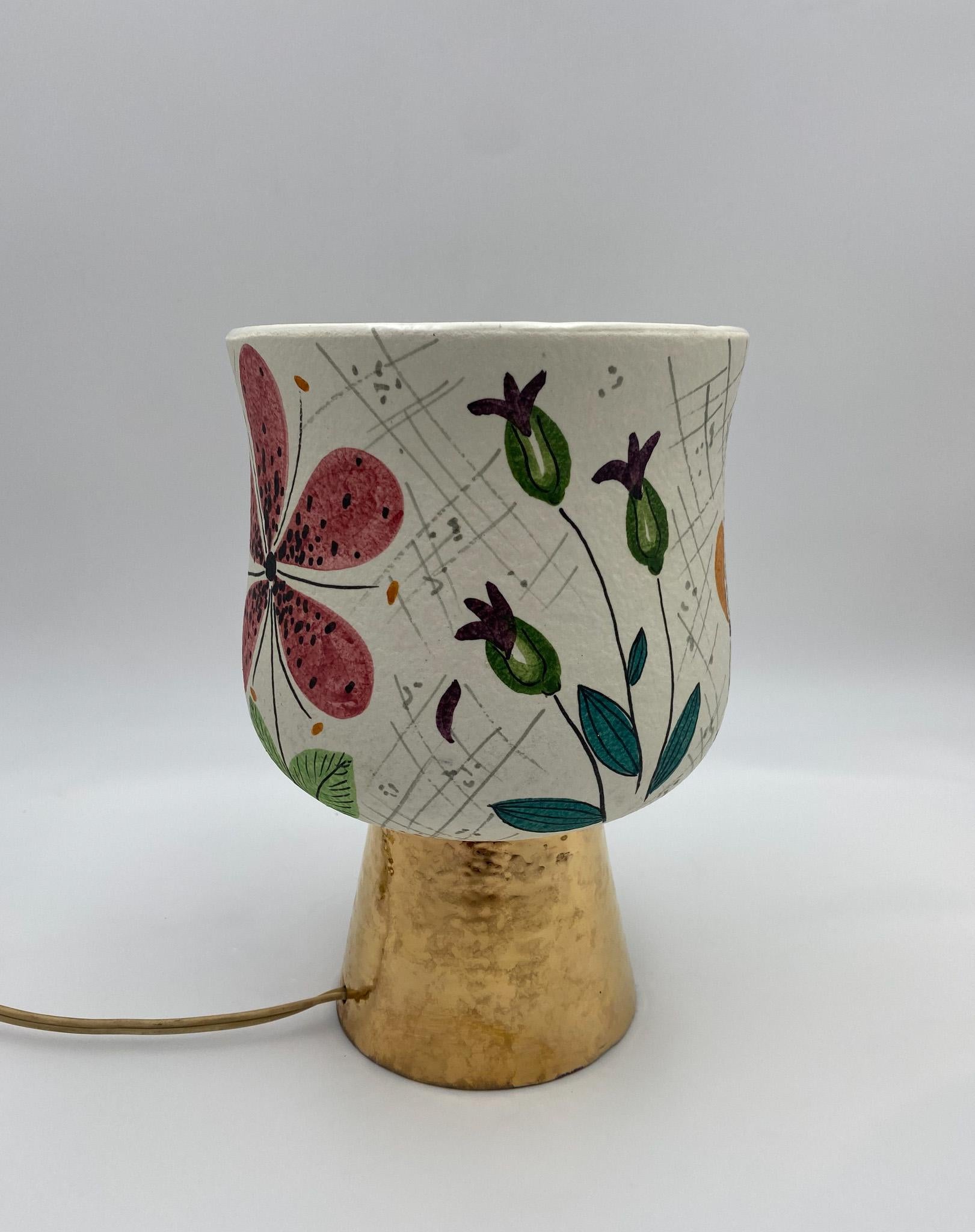 Baldelli Hand Painted Ceramic Lamp for Marbro, Italy, 1950's For Sale 5