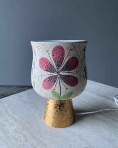 Baldelli Hand Painted Ceramic Lamp for Marbro, Italy, 1950's