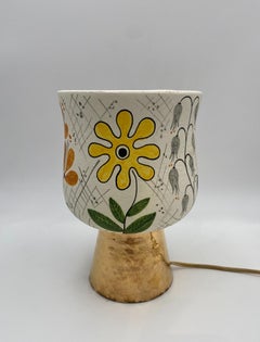 Handbemalte Keramiklampe von Baldelli für Marbro, Italien, 1950er Jahre