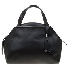 Baldinini Black Leather Satchel