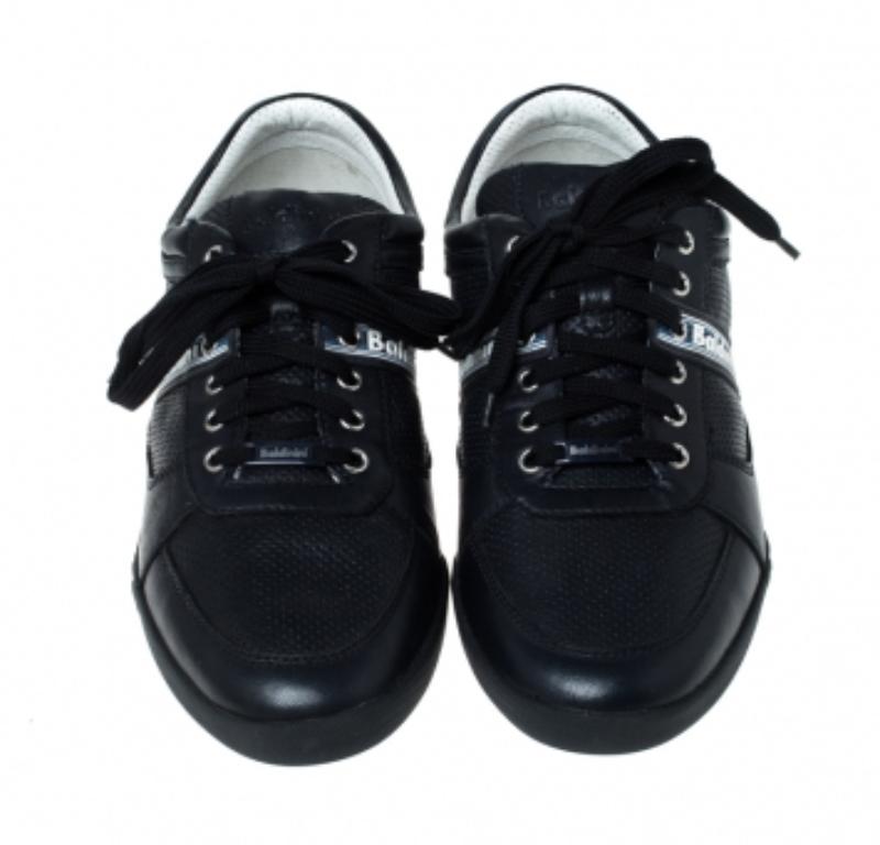 Zapatillas con cordones de piel azul perforada Baldinini Talla 44 en venta 2