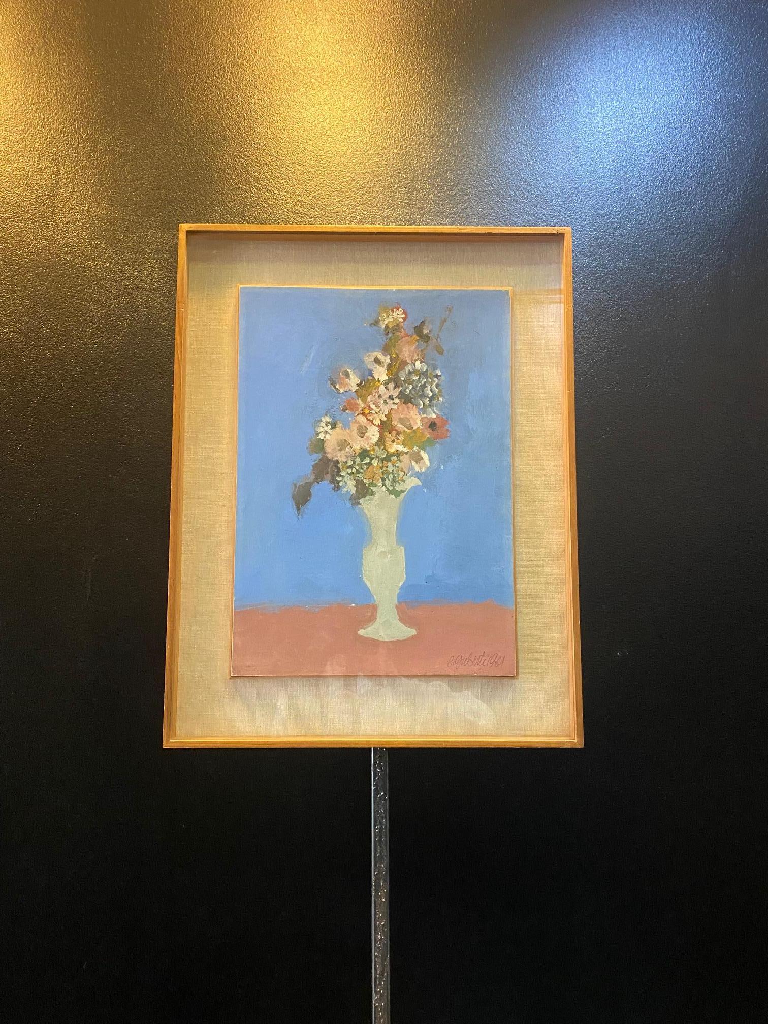 Still life by Baldo Guberti - Oil on cardboard 32x45 cm For Sale 4
