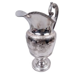 Brocca classica in argento da moneta firmata Baldwin Gardiner, New York