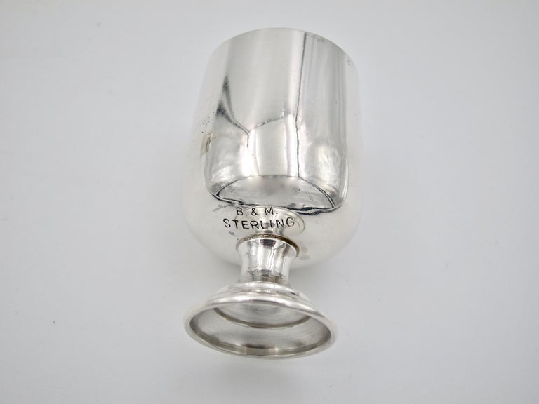 Set of 8 Sterling Silver Cordial Cups by Baldwin and Miller at 1stDibs
