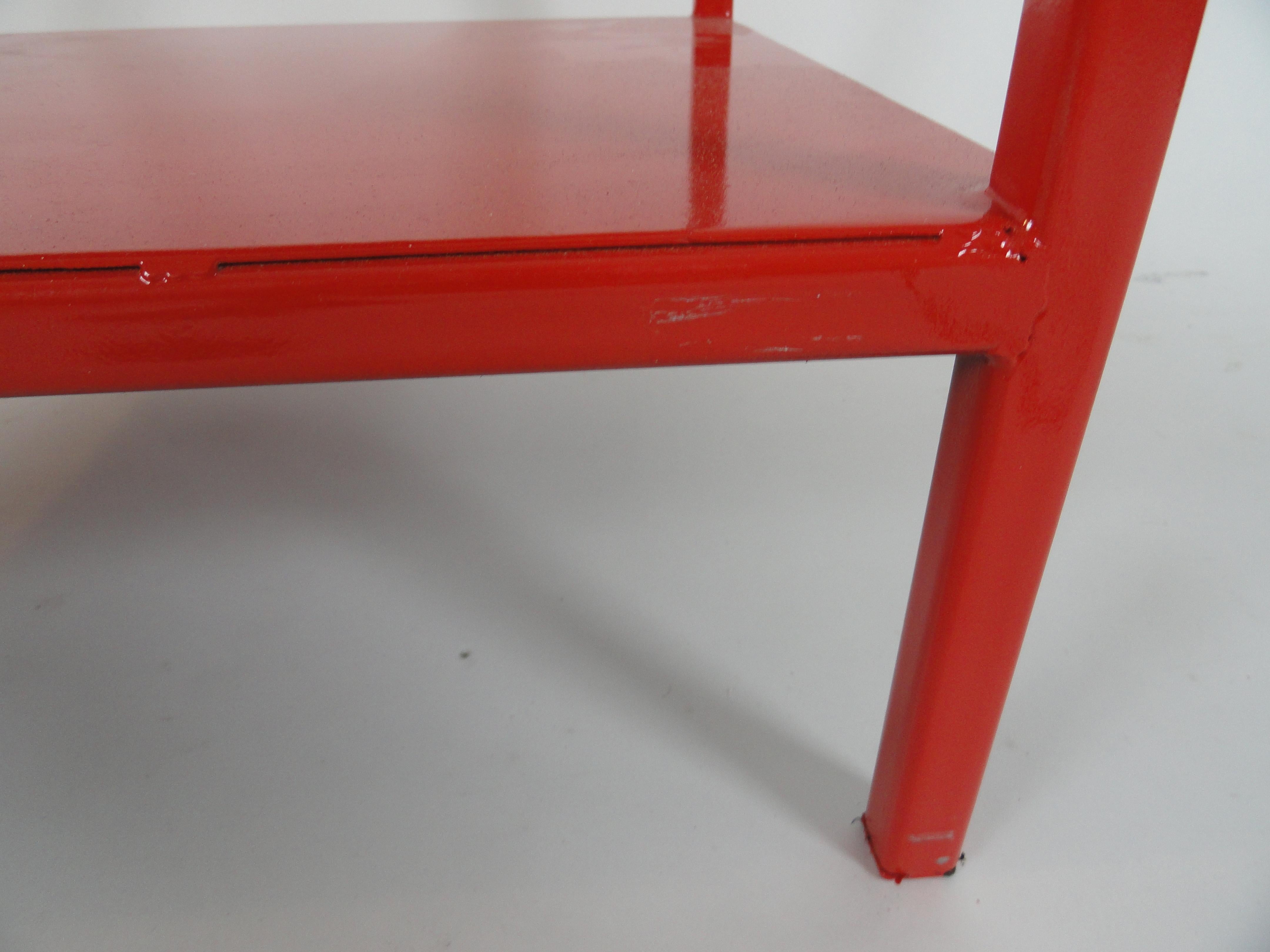 American Baldwin Side Table, Red For Sale