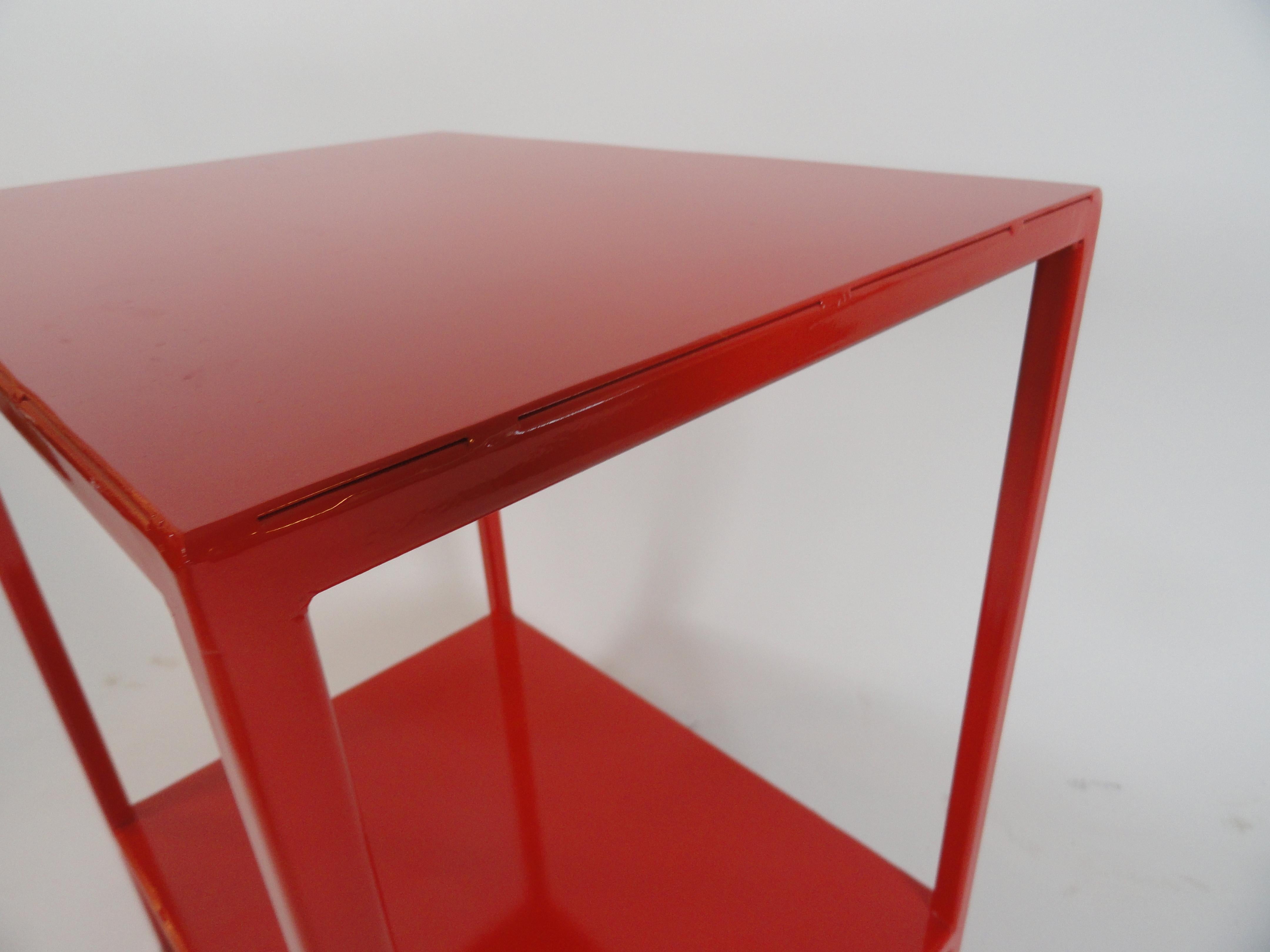 Contemporary Baldwin Side Table, Red For Sale