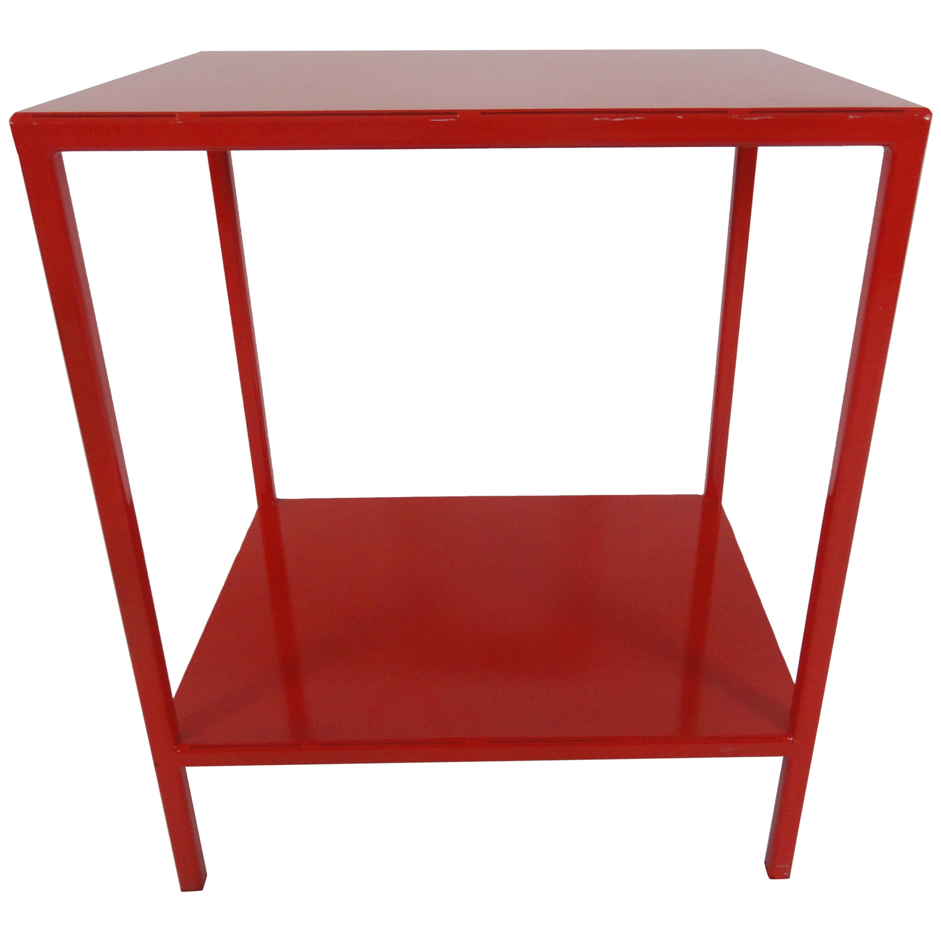 Baldwin Side Table, Red For Sale