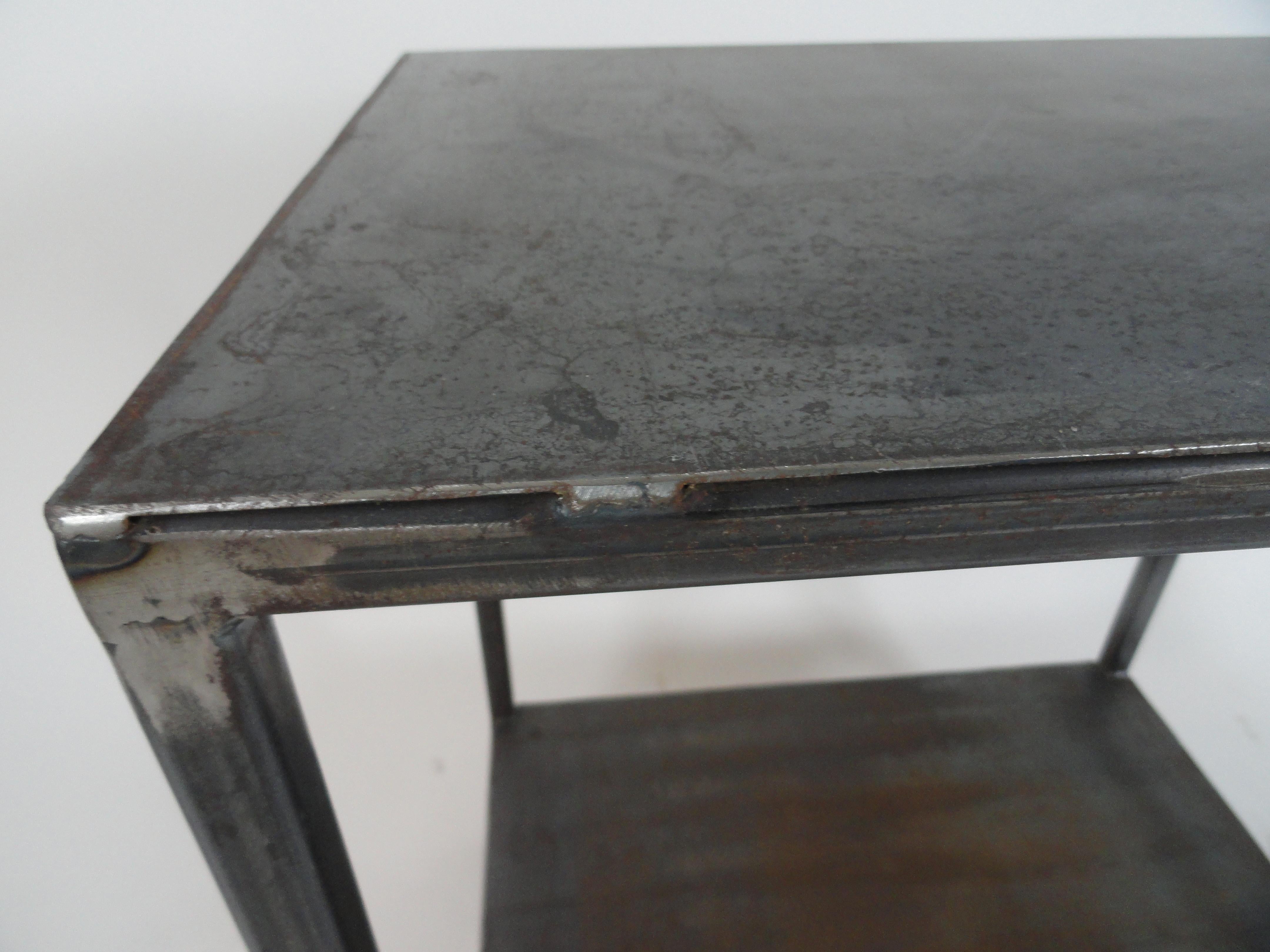 Contemporary Baldwin Side Table, Steel For Sale