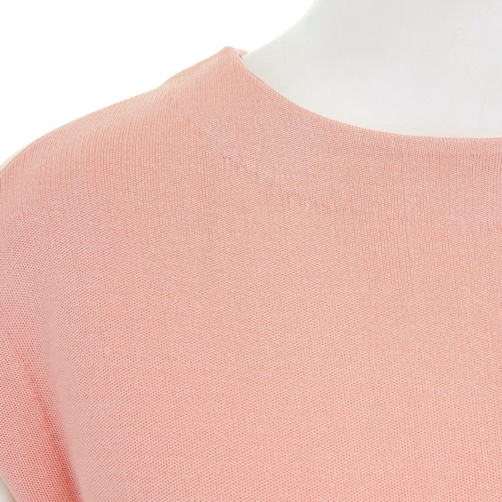 BALENCIAGA 100% silk cap sleeve draped volume back knitted top FR36 S 5