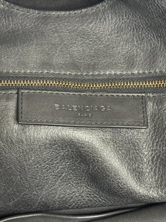 Balenciaga '17 Blackout City XL Tote Bag Smoothe Schwarz Leder Reisen