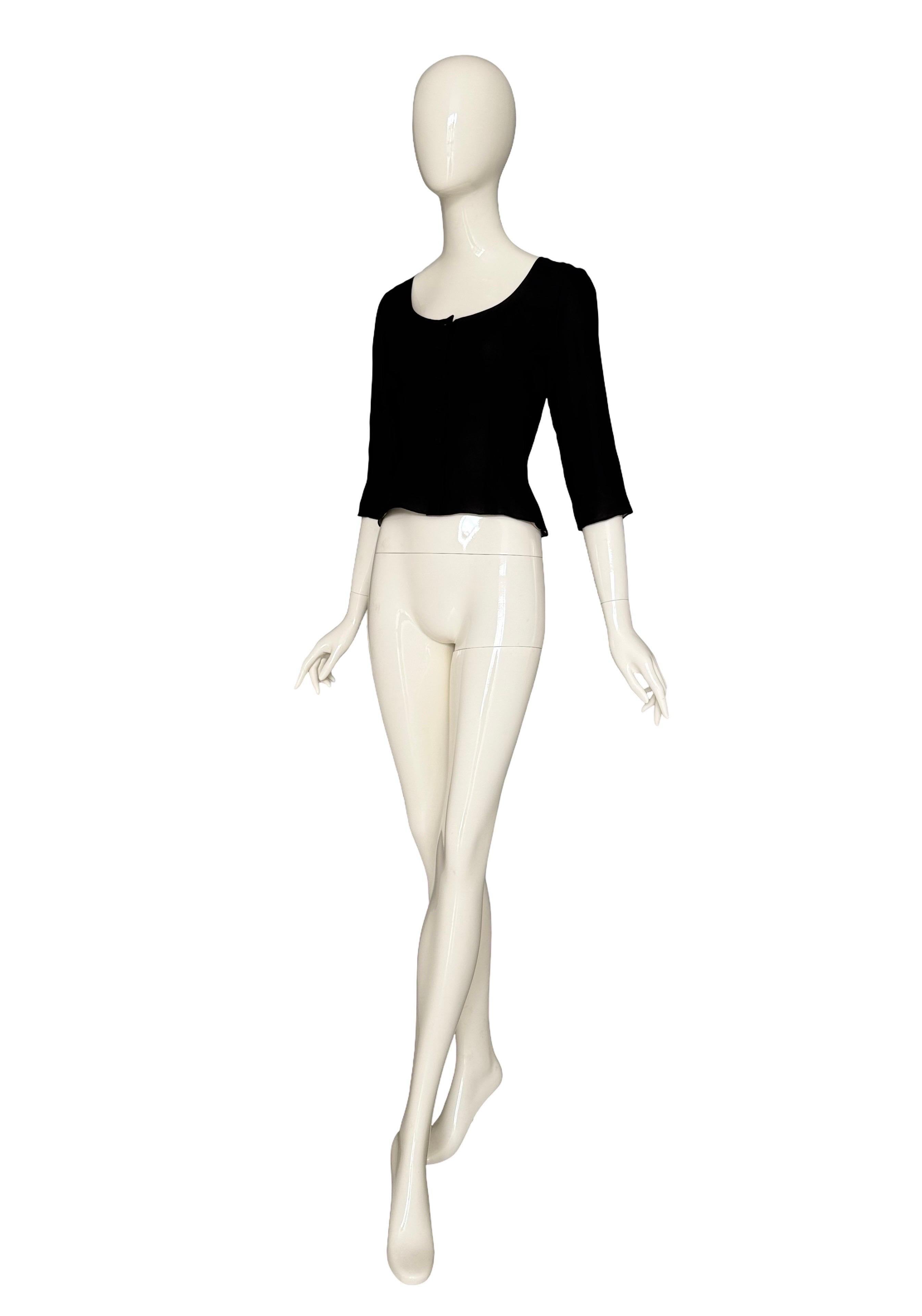 Giacca in seta nera numerata Balenciaga 1950 Haute Couture in vendita 8