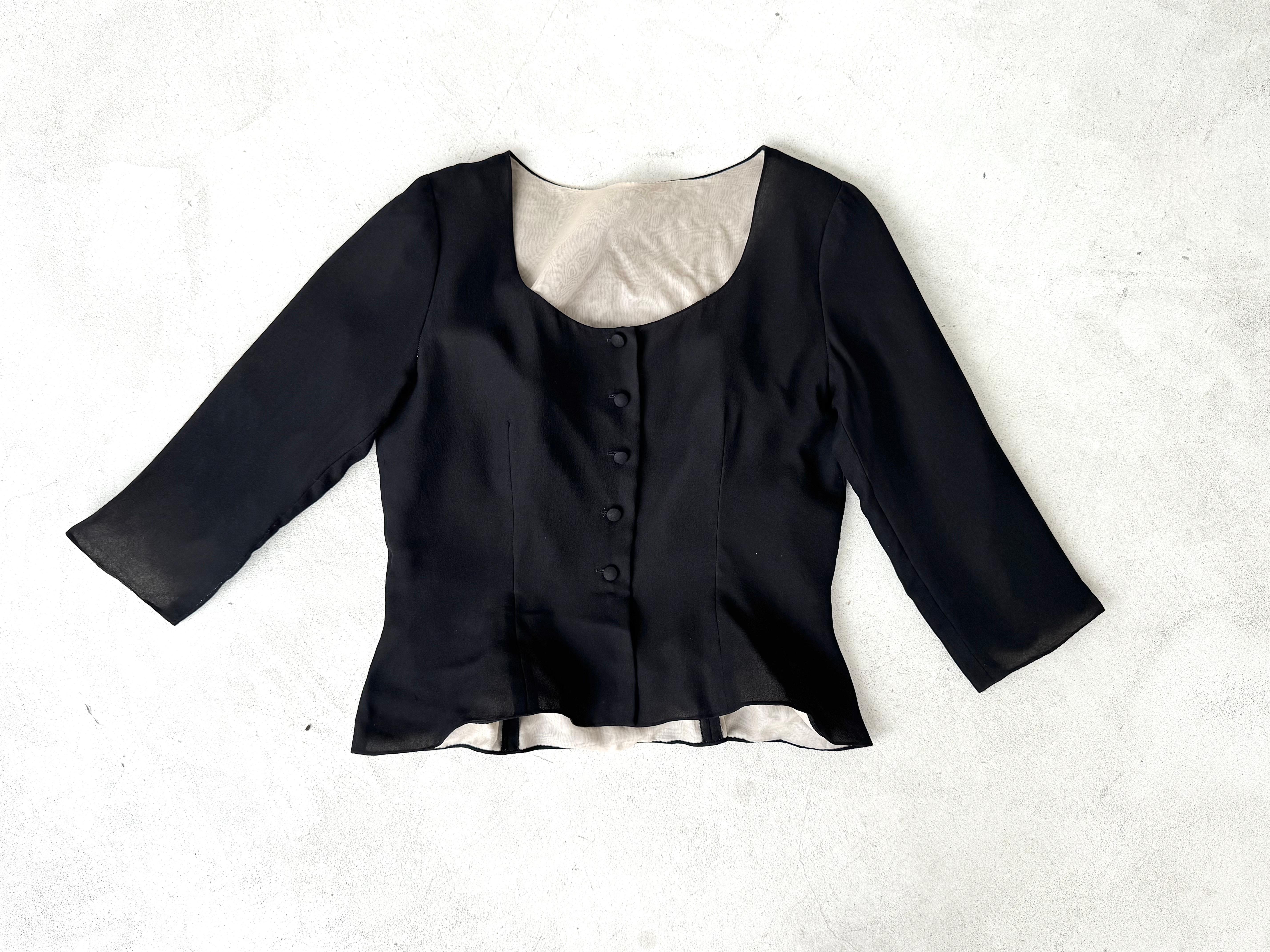 Giacca in seta nera numerata Balenciaga 1950 Haute Couture in vendita 2