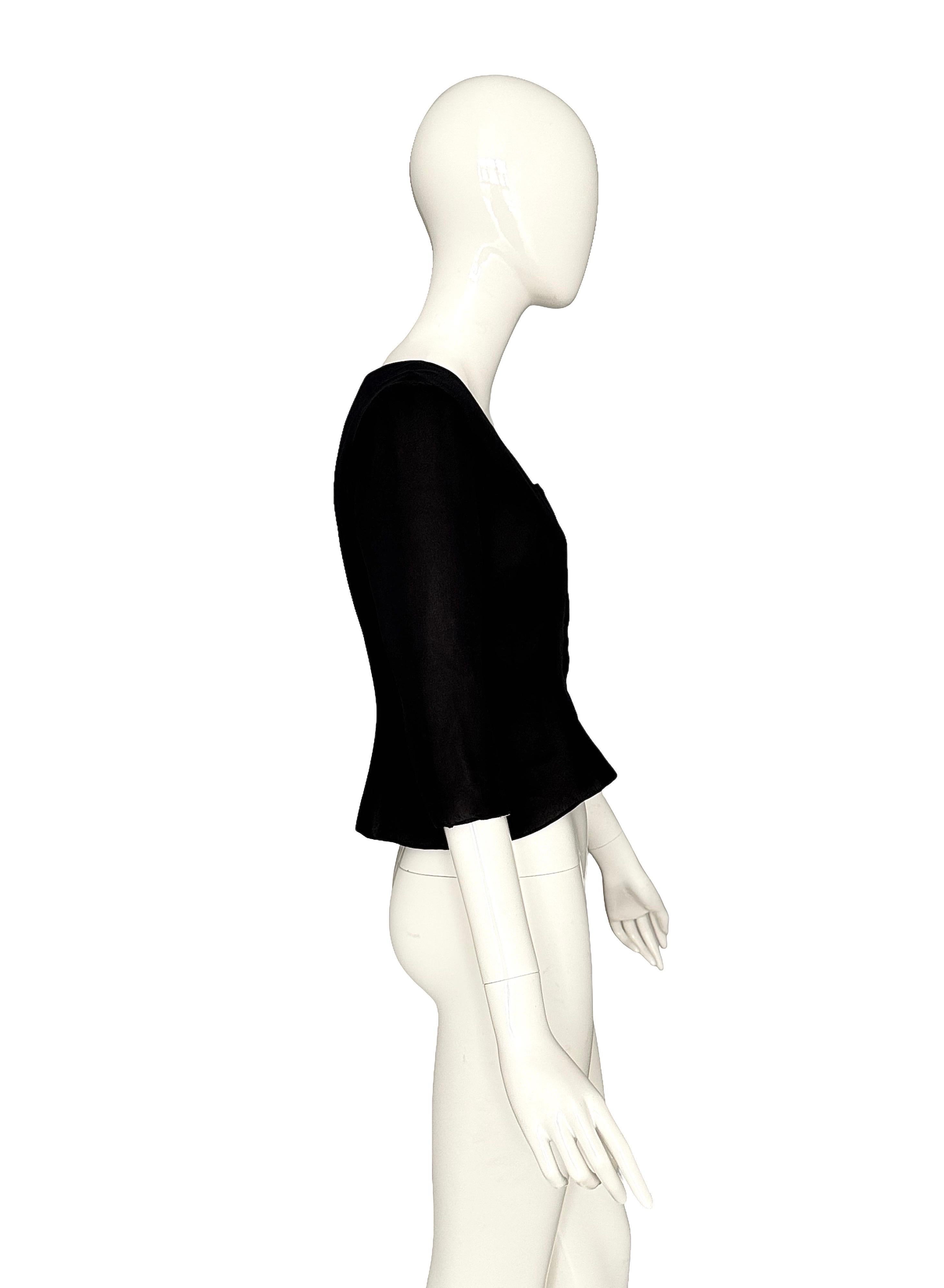 Giacca in seta nera numerata Balenciaga 1950 Haute Couture in vendita 3