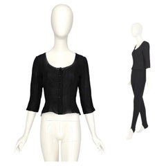 Giacca in seta nera numerata Balenciaga 1950 Haute Couture
