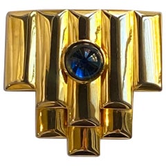 Balenciaga 1980s Art Deco Brooch