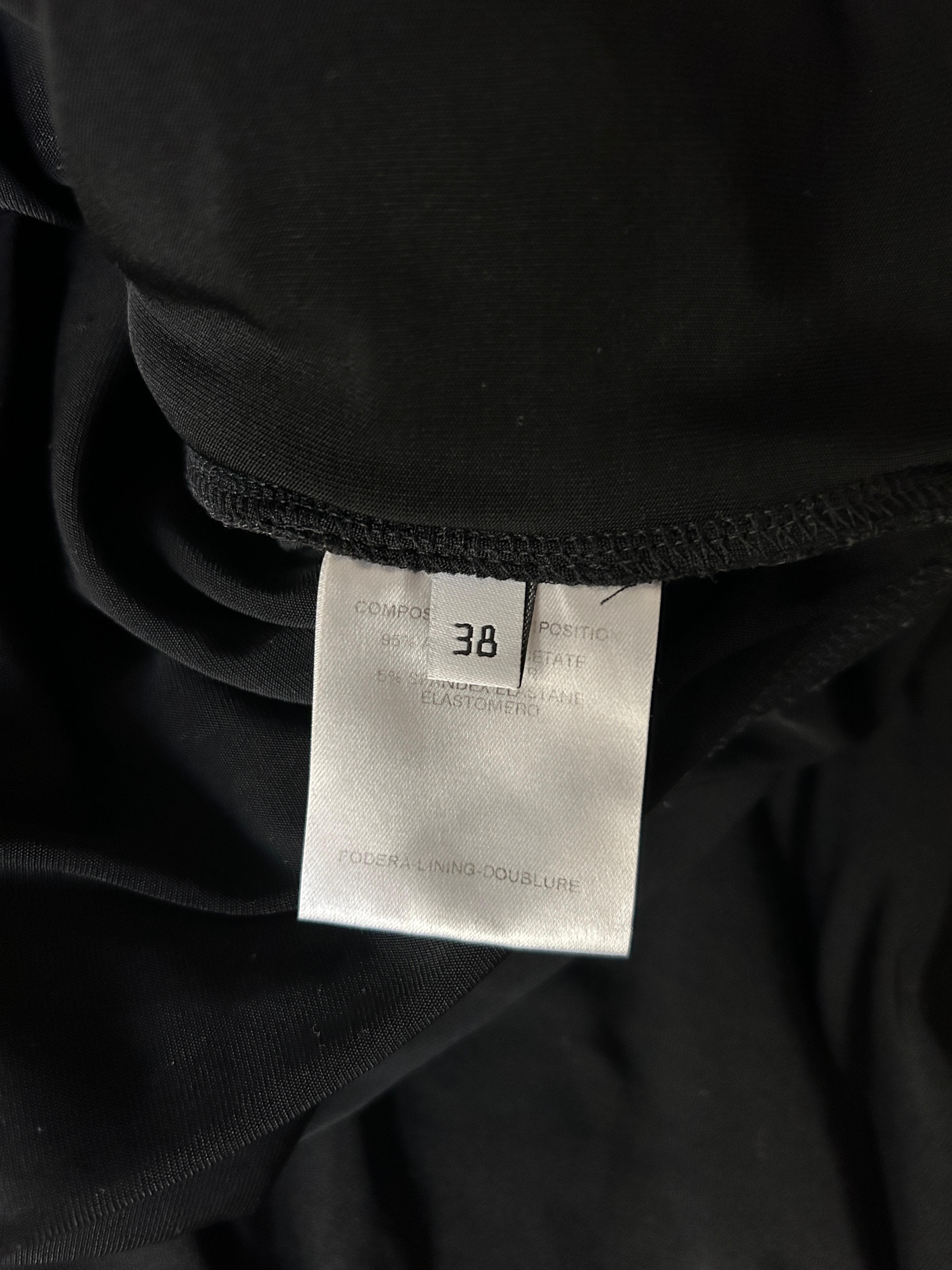 Balenciaga 2004 Ballet Warm Up Inspired Black Jersey Long Sleeve Faux Wrap Dress 3