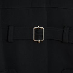 Balenciaga 2005 Manteau FR40 Ghesquiere Black Wool Military Coat  UK12 US10