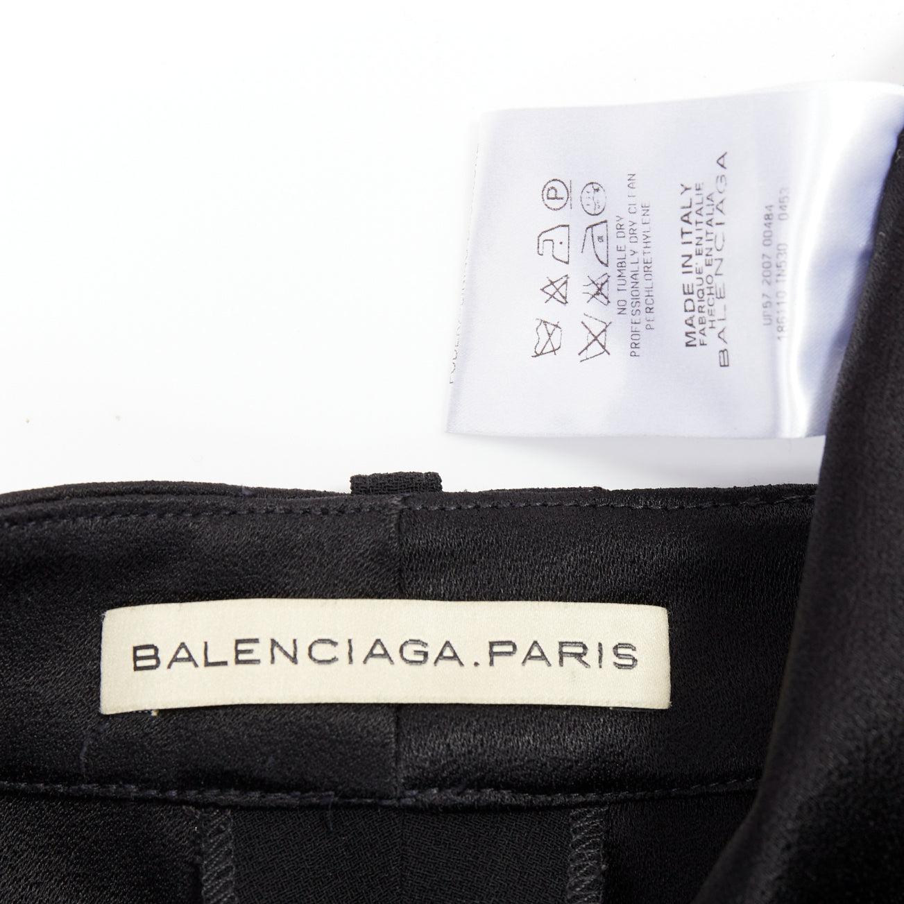 BALENCIAGA 2007 noir blanc rayé panelled bicycle inspired pants FR36 S en vente 4