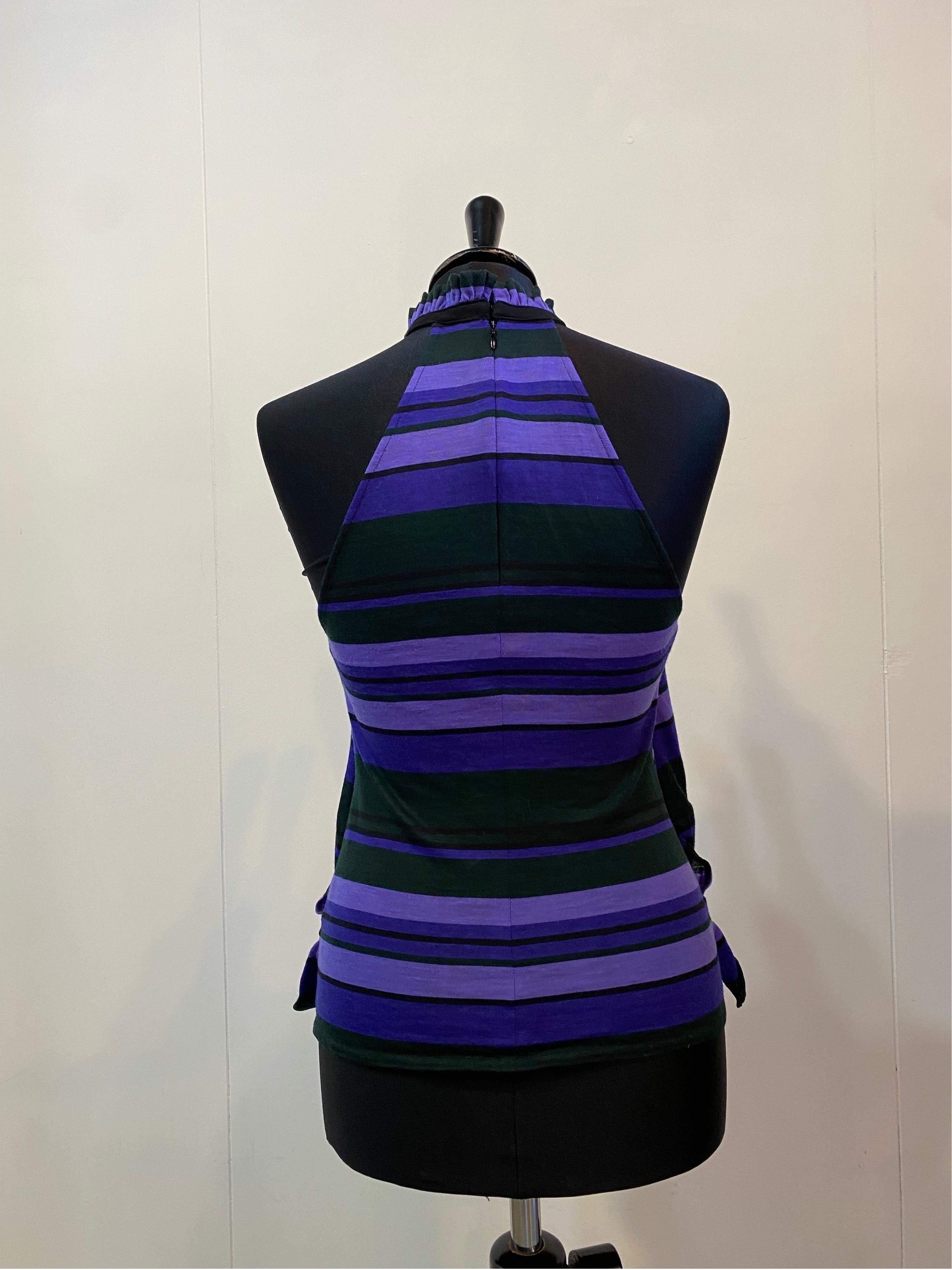 Balenciaga 2007 purple striped Top In Good Condition For Sale In Carnate, IT