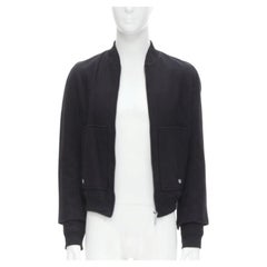 BALENCIAGA 2011 Ghesquiere black wool double sleeve bomber jacket EU44 XS