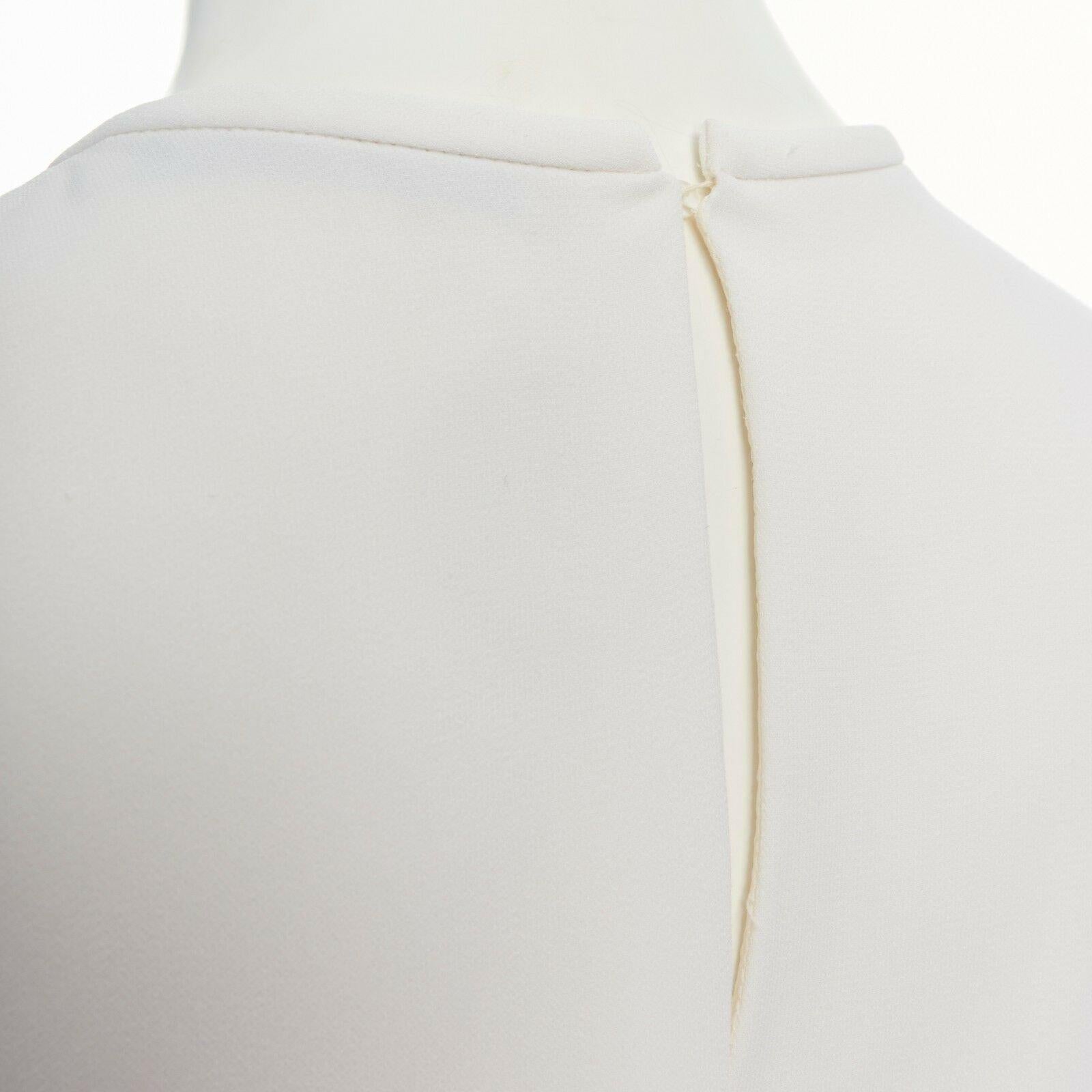 BALENCIAGA 2012 white crepe rounded sleeves blouse top FR36 S 3