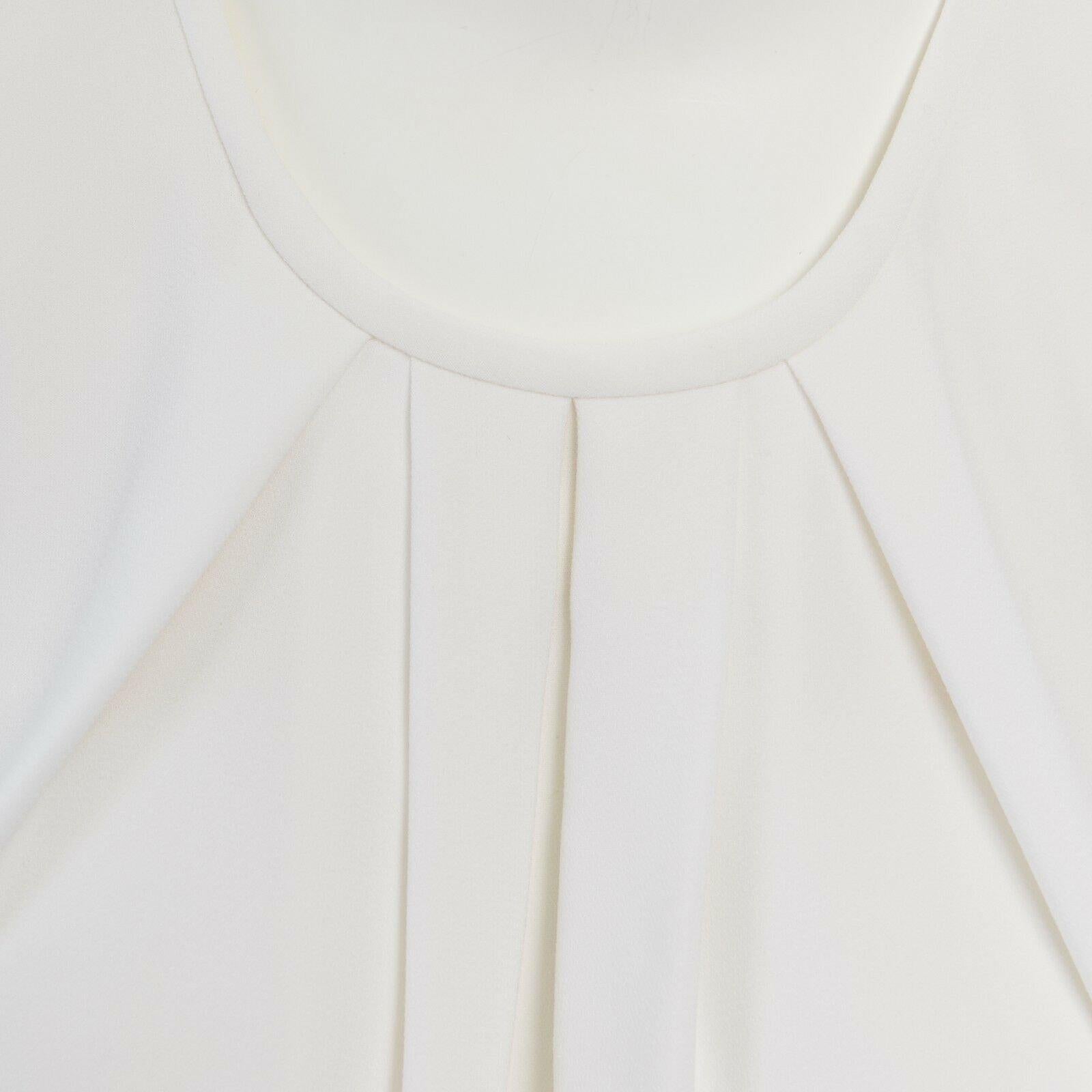 BALENCIAGA 2012 white crepe rounded sleeves blouse top FR36 S 2