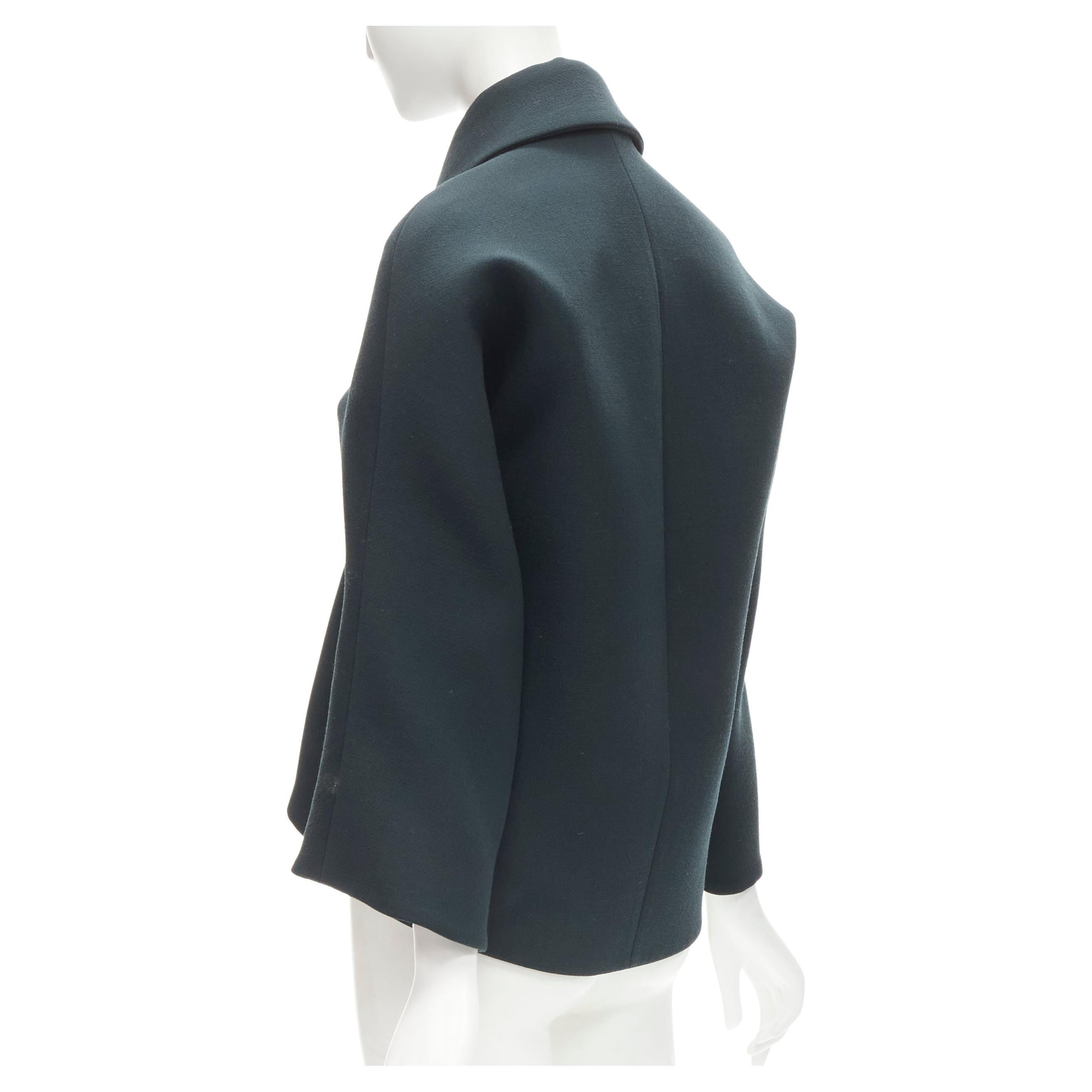 1960's CRISTOBAL BALENCIAGA EISA haute couture black silk capelet at ...