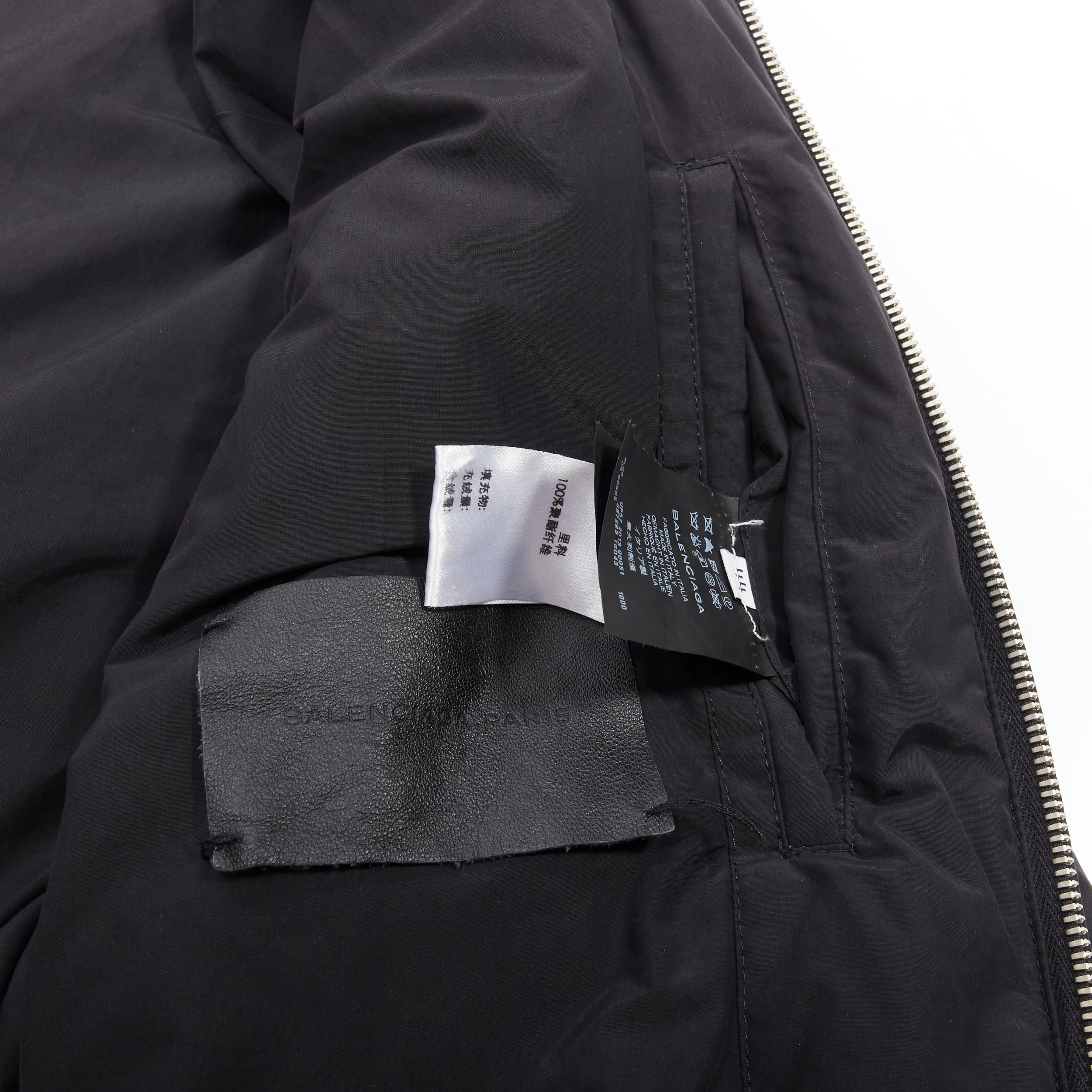 BALENCIAGA 2013 black nylon bomber harness straps detail flight jacket EU44 XS For Sale 4