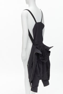 BALENCIAGA 2013 black nylon bomber harness straps detail flight jacket EU44 XS