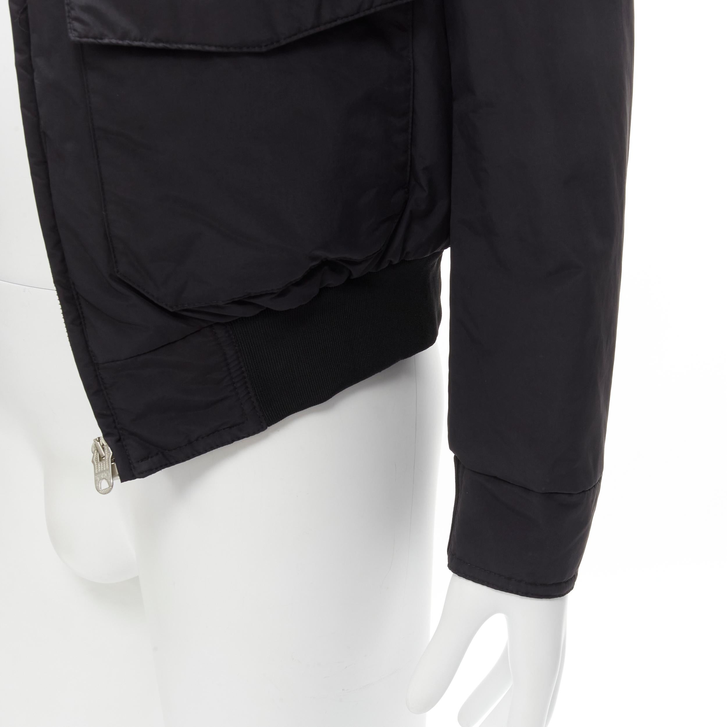 BALENCIAGA 2013 black nylon bomber harness straps detail flight jacket EU44 XS For Sale 1