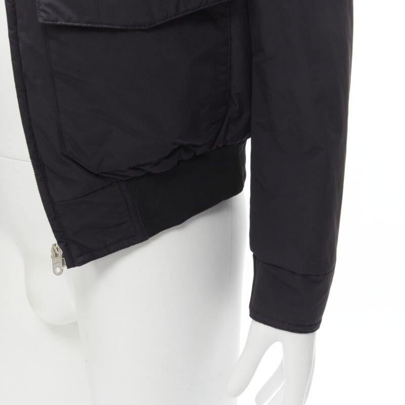 BALENCIAGA 2013 black nylon bomber harness straps detail flight jacket EU44 XS 3