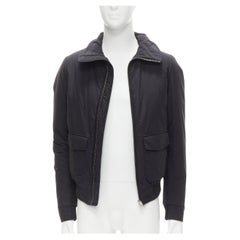 BALENCIAGA - Blouson bombardier en nylon noir avec bretelles en forme de harnais, taille EU44, 2013