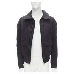 BALENCIAGA 2013 black nylon bomber harness straps detail flight jacket EU44 XS