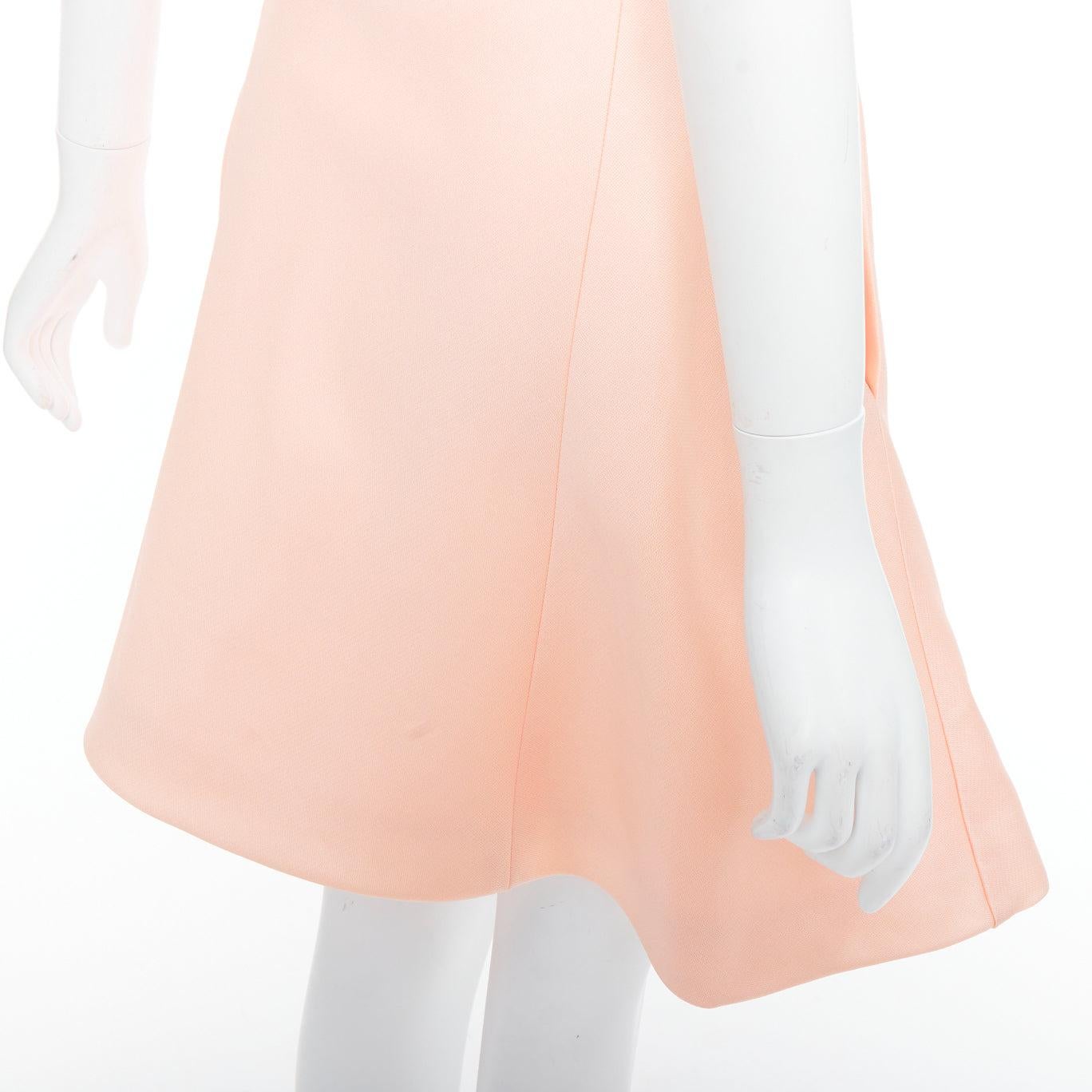 BALENCIAGA 2013 pink 100% silk crepe panelled Aline knee skirt FR38 M For Sale 2