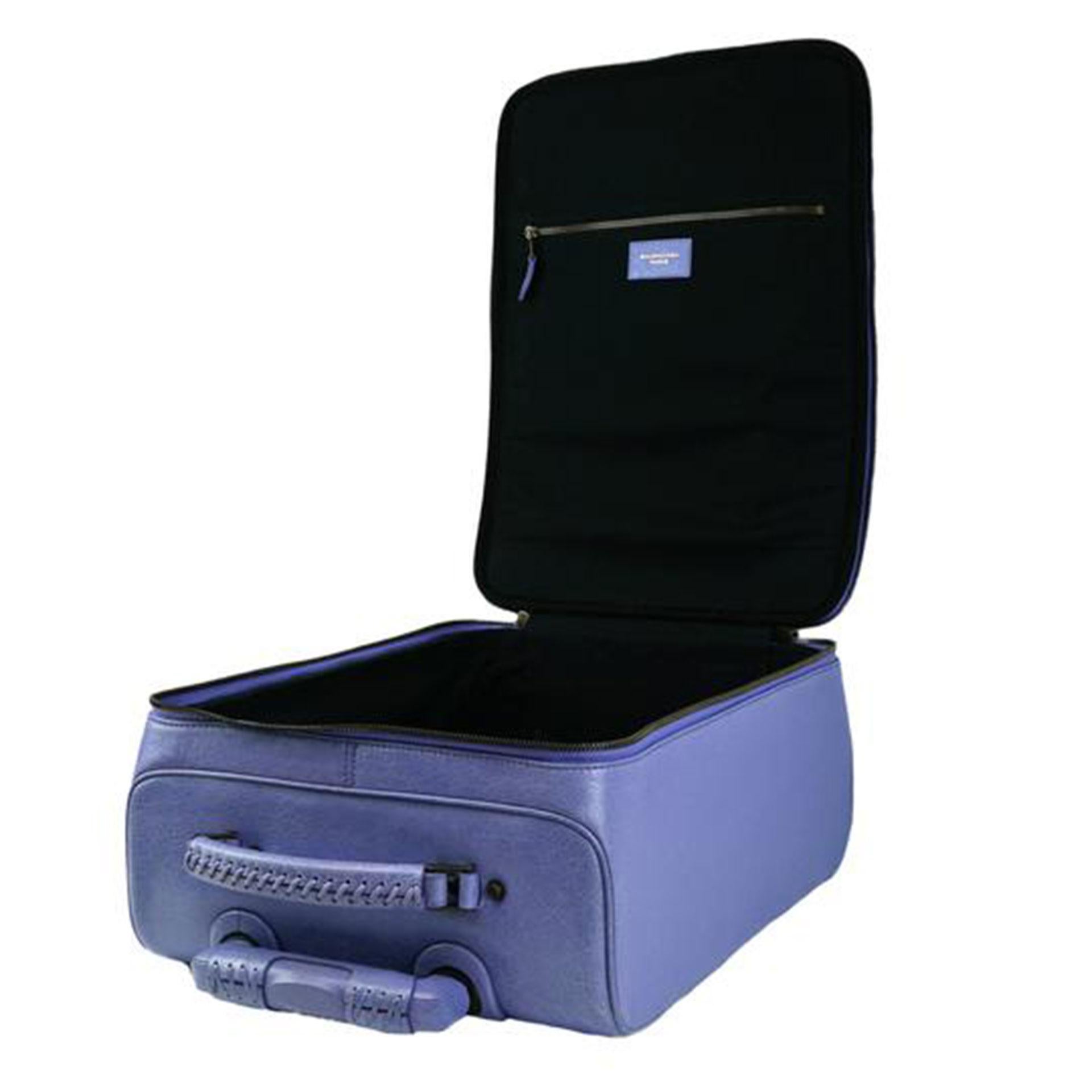 Balenciaga 2013 Rare Limited Edition Periwinkle Blue Jacynthe Wheeled Carry-On For Sale 2