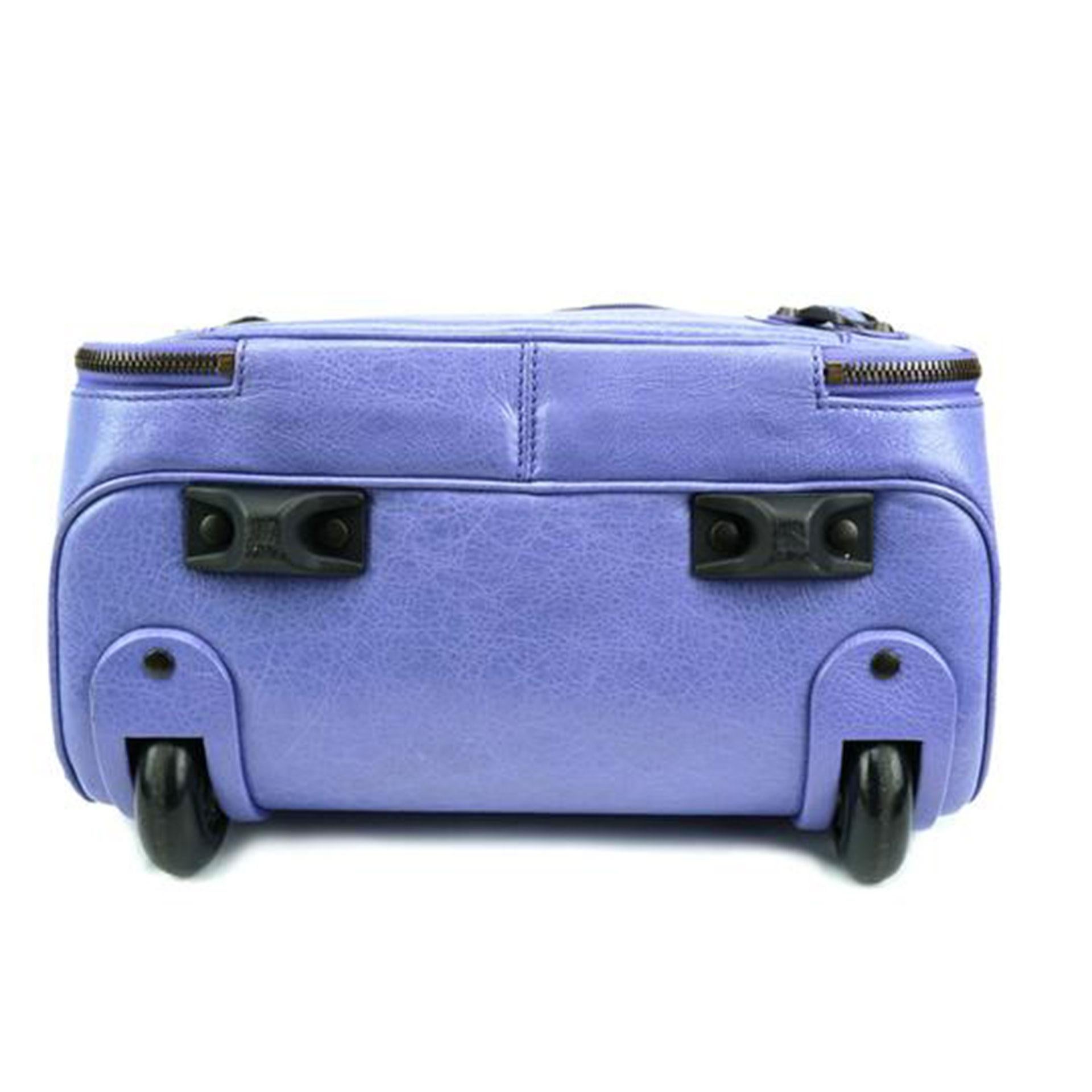 Balenciaga 2013 Rare Limited Edition Periwinkle Blue Jacynthe Wheeled Carry-On For Sale 3