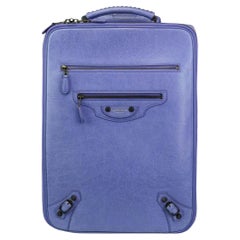 Balenciaga 2013 Rare Limited Edition Periwinkle Blau Jacynthe Wheeled Carry-On
