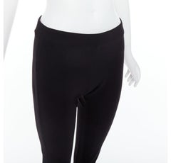 BALENCIAGA 2014 black side zip mid waist moto trousers FR38 M