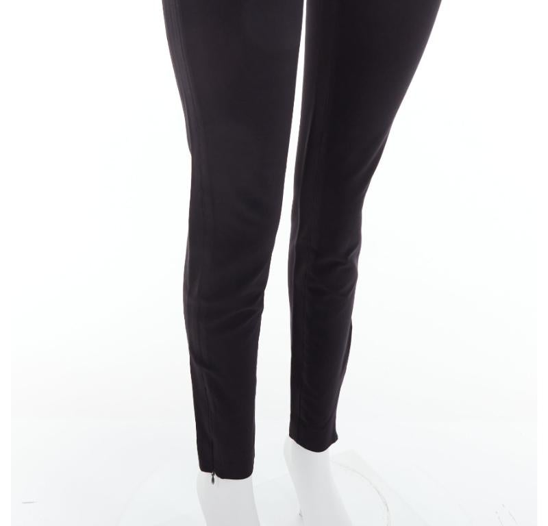 BALENCIAGA 2014 black side zip mid waist moto trousers FR38 M For Sale 2