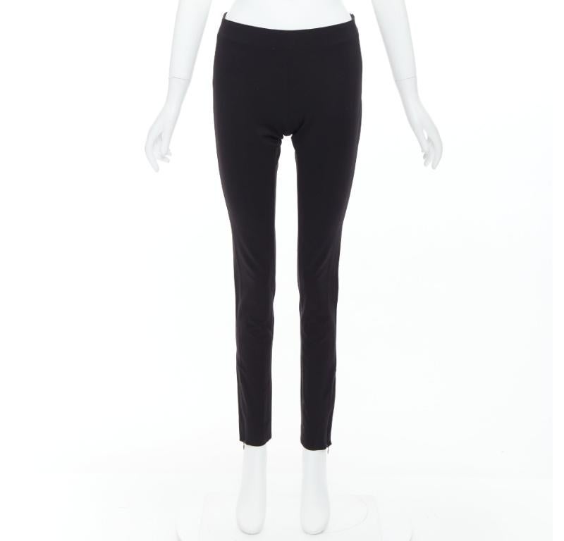 BALENCIAGA 2014 black side zip mid waist moto trousers FR38 M For Sale 4