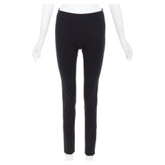 BALENCIAGA 2014 black side zip mid waist moto trousers FR38 M