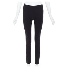 BALENCIAGA 2014 black side zip mid waist moto trousers FR38 M